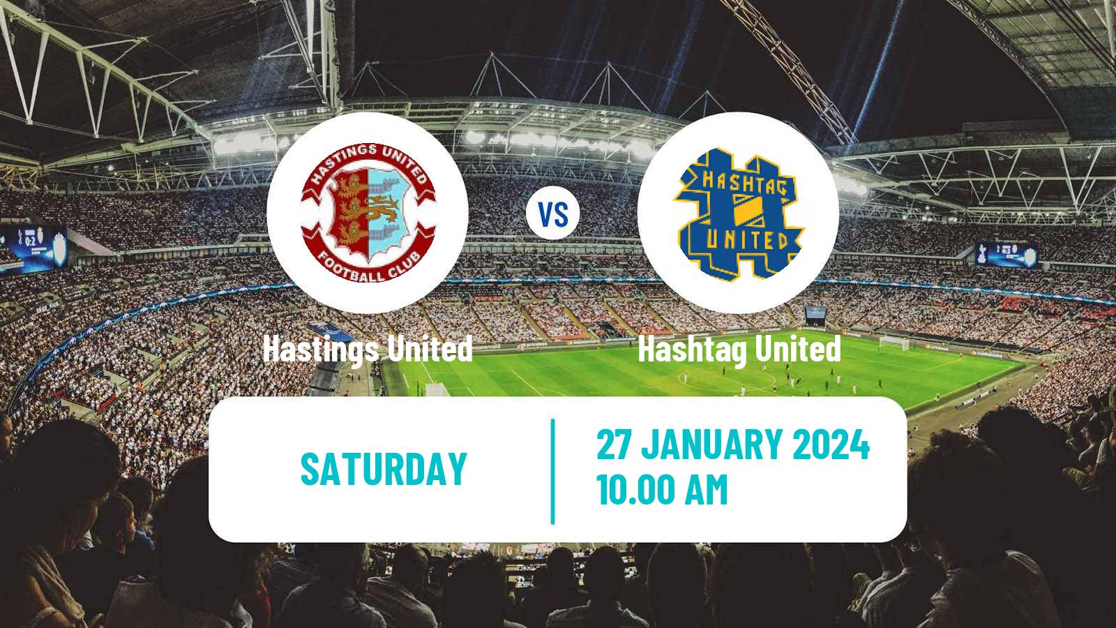 Soccer English Isthmian League Premier Division Hastings United - Hashtag United