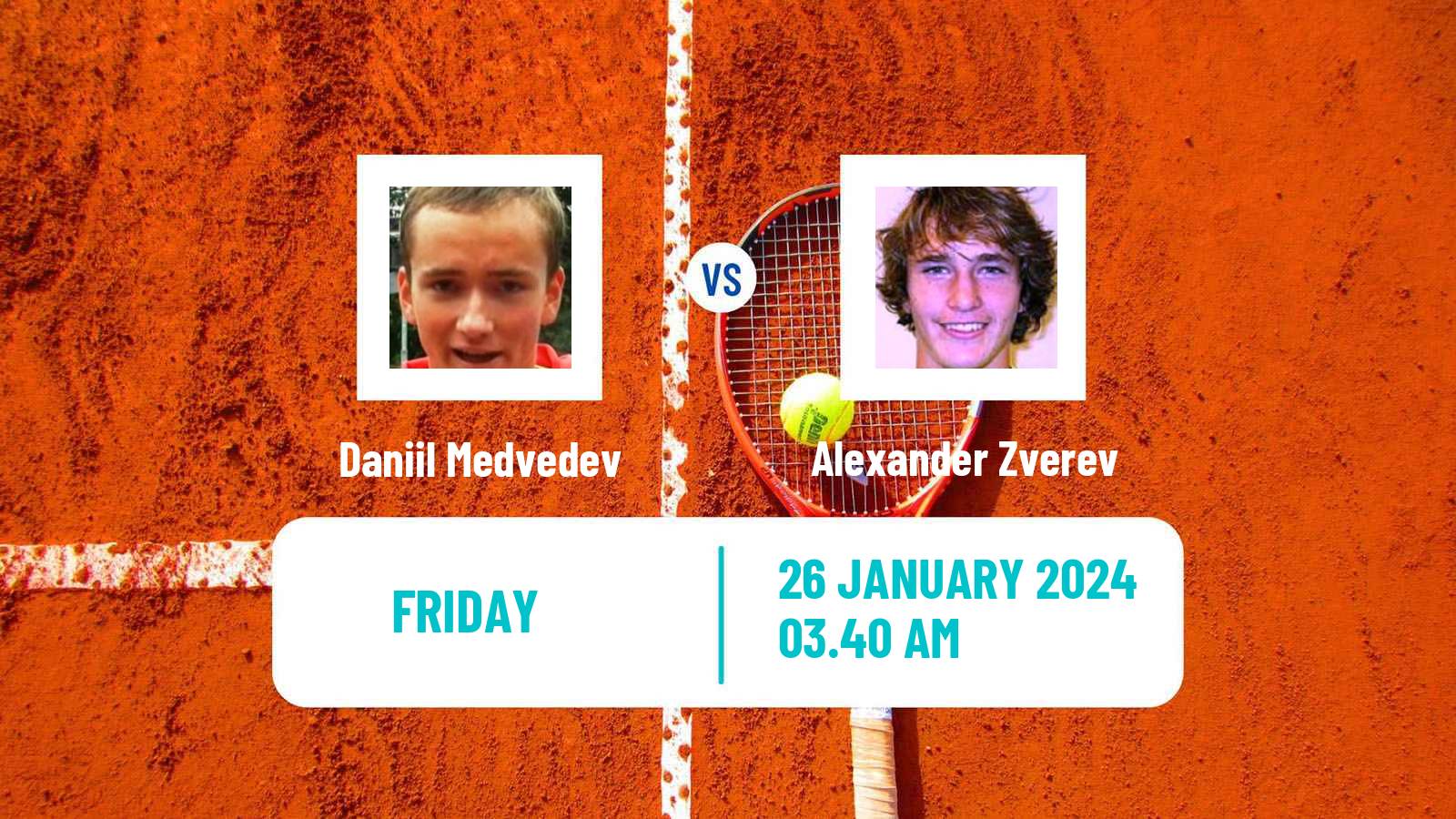 Tennis ATP Australian Open Daniil Medvedev - Alexander Zverev