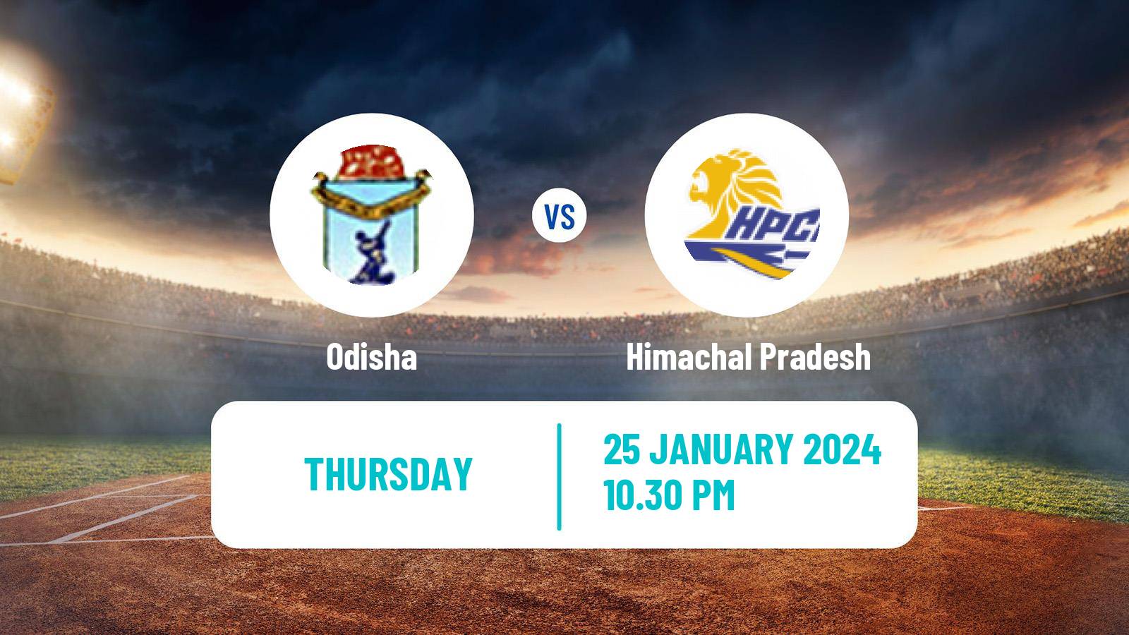 Cricket Ranji Trophy Odisha - Himachal Pradesh