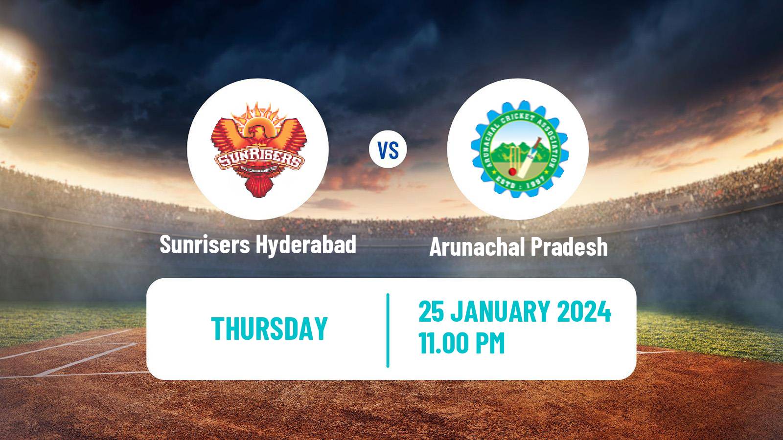 Cricket Ranji Trophy Sunrisers Hyderabad - Arunachal Pradesh