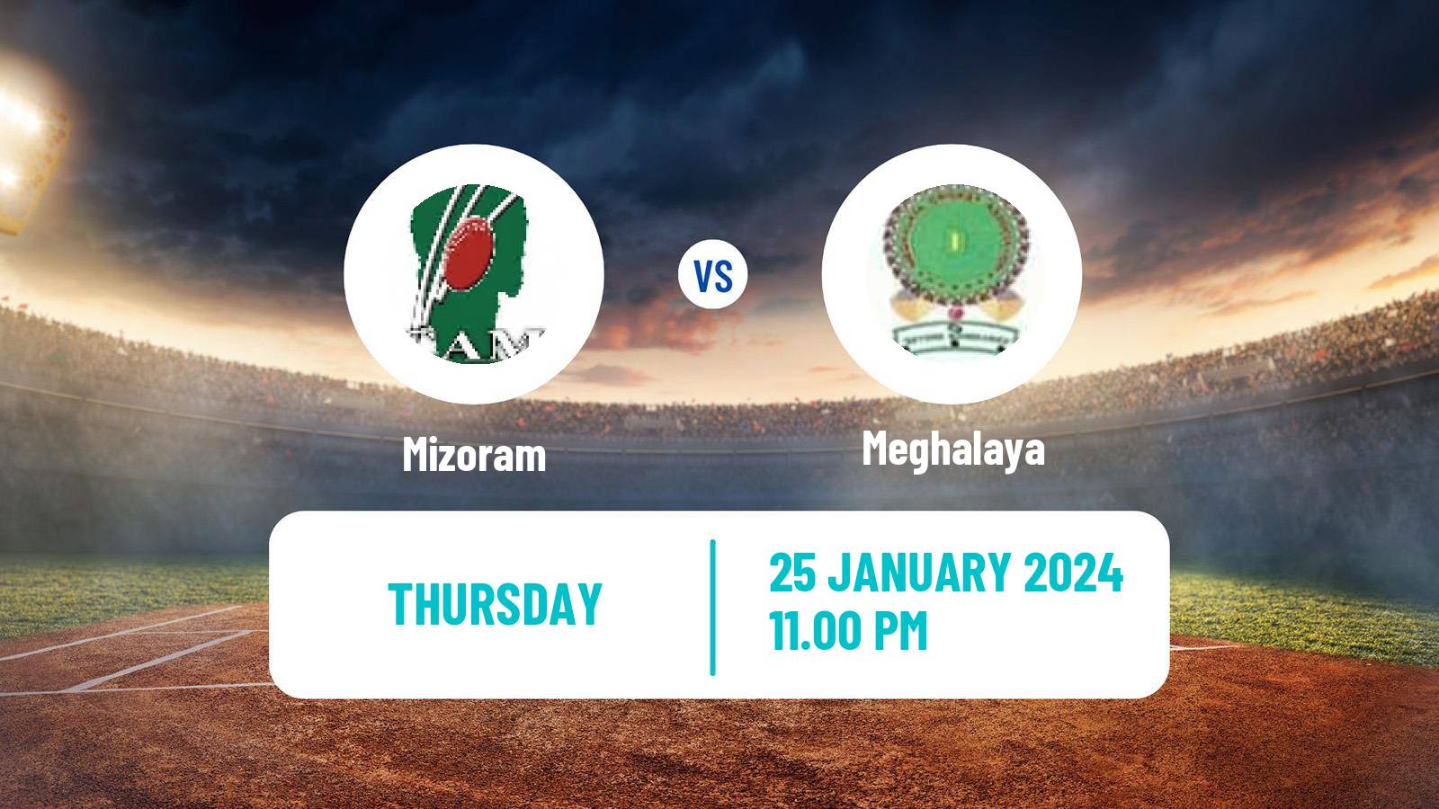 Cricket Ranji Trophy Mizoram - Meghalaya