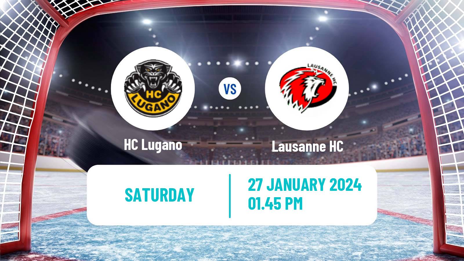 Hockey Swiss National League Hockey Lugano - Lausanne HC