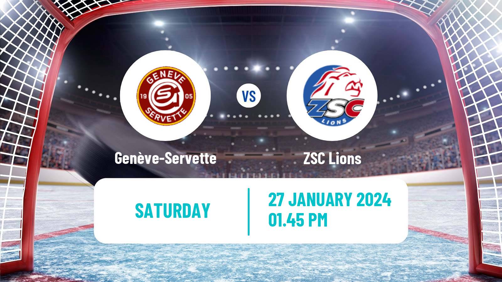 Hockey Swiss National League Hockey Genève-Servette - ZSC Lions