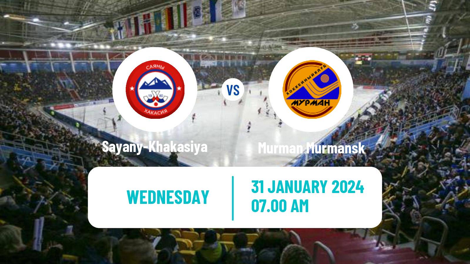 Bandy Russian Super League Bandy Sayany-Khakasiya - Murman Murmansk