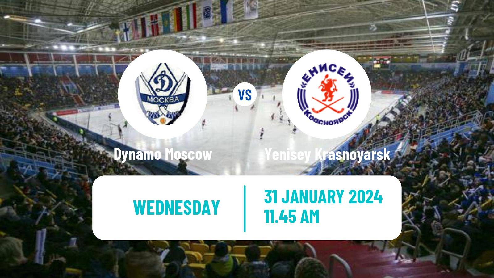 Bandy Russian Super League Bandy Dynamo Moscow - Yenisey Krasnoyarsk