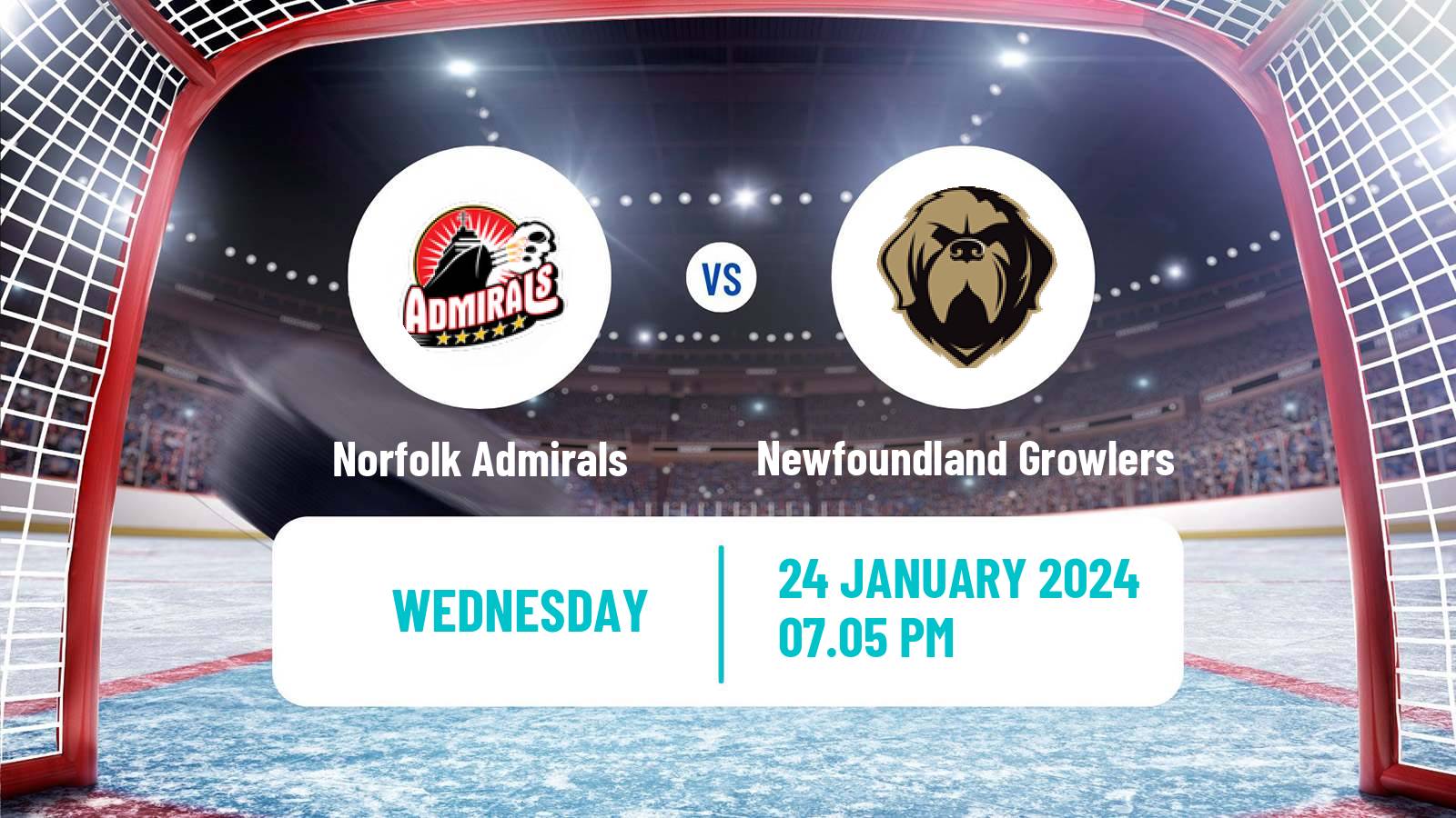 Hockey ECHL Norfolk Admirals - Newfoundland Growlers