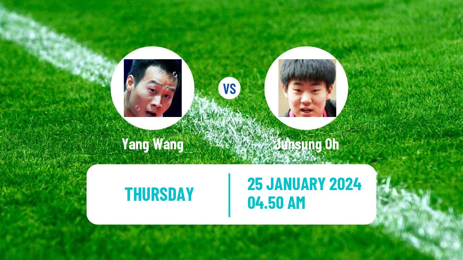 Table tennis Wtt Star Contender Goa Men Yang Wang - Junsung Oh