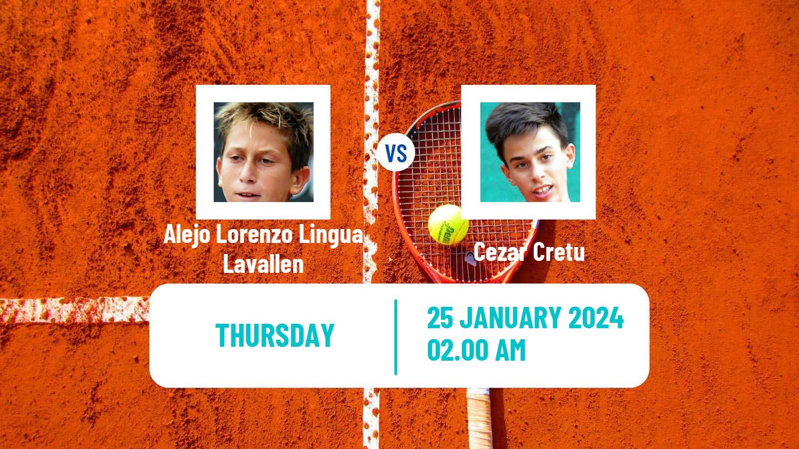 Tennis ITF M15 Antalya 3 Men Alejo Lorenzo Lingua Lavallen - Cezar Cretu