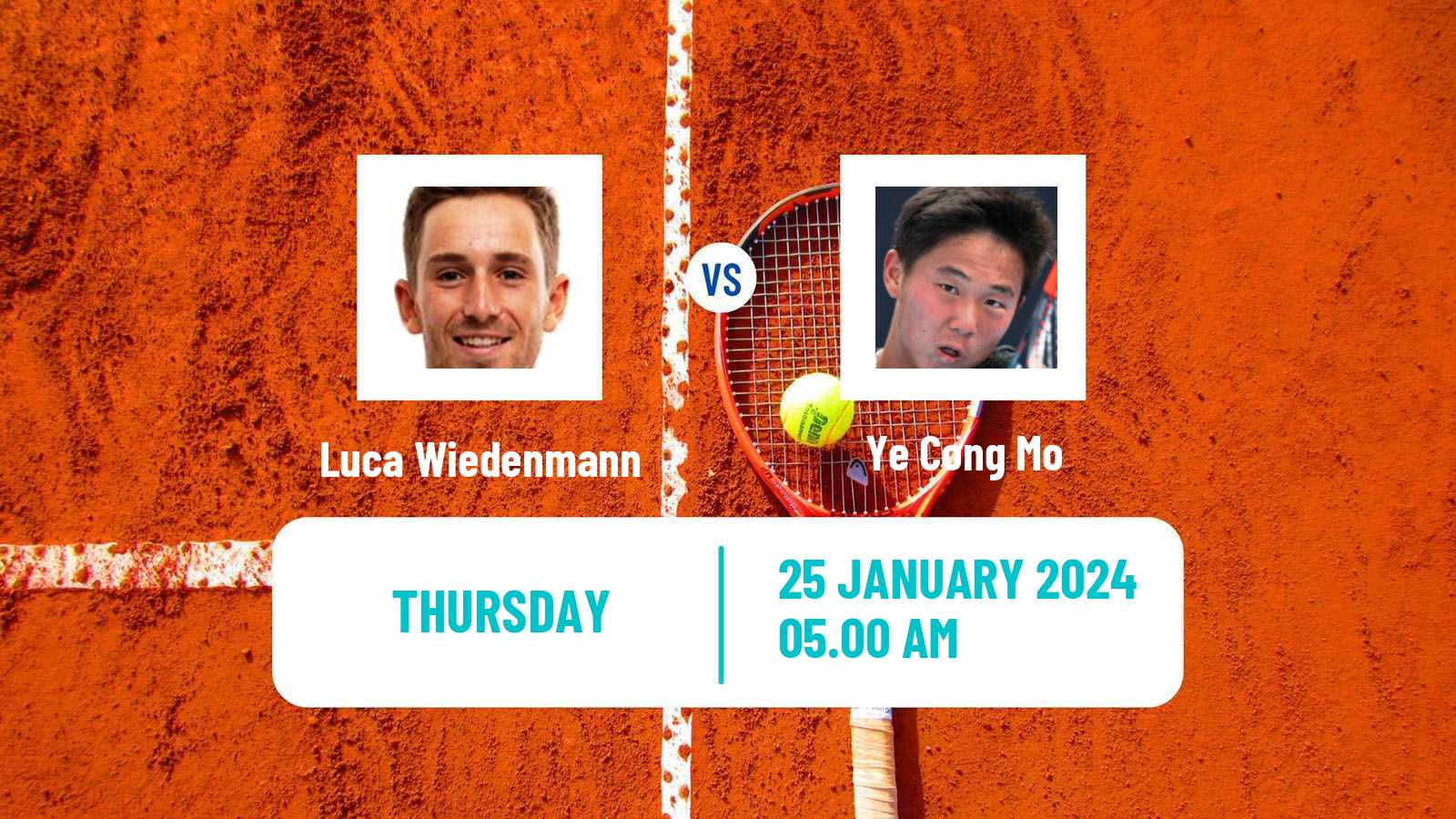 Tennis ITF M15 Monastir 4 Men Luca Wiedenmann - Ye Cong Mo