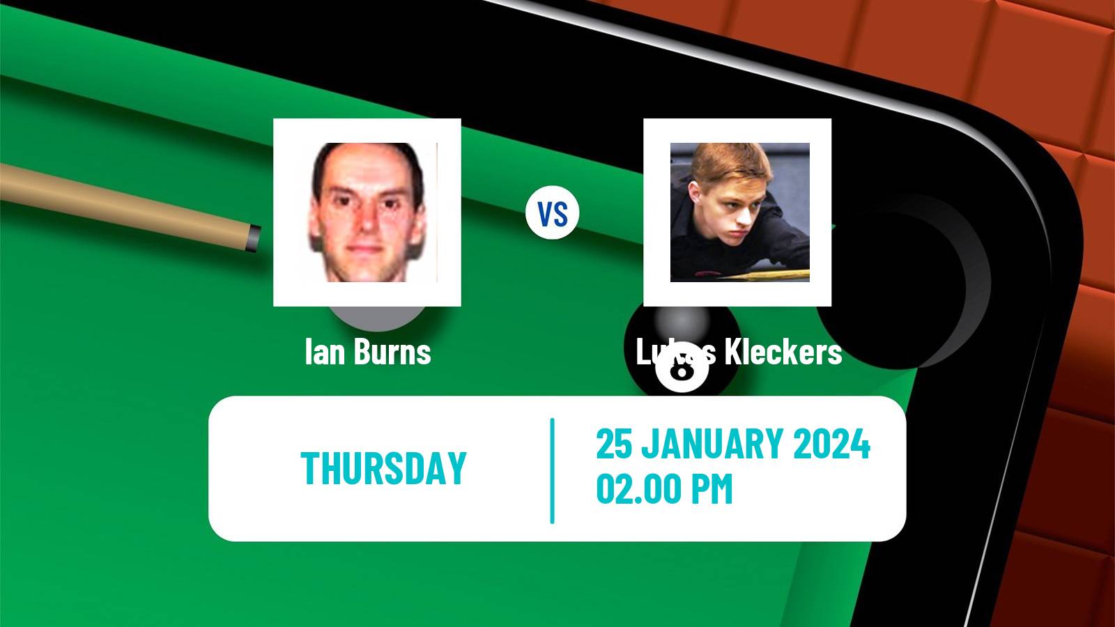 Snooker Welsh Open Ian Burns - Lukas Kleckers