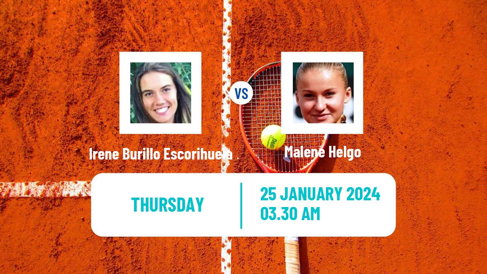Tennis ITF W35 Monastir 2 Women Irene Burillo Escorihuela - Malene Helgo