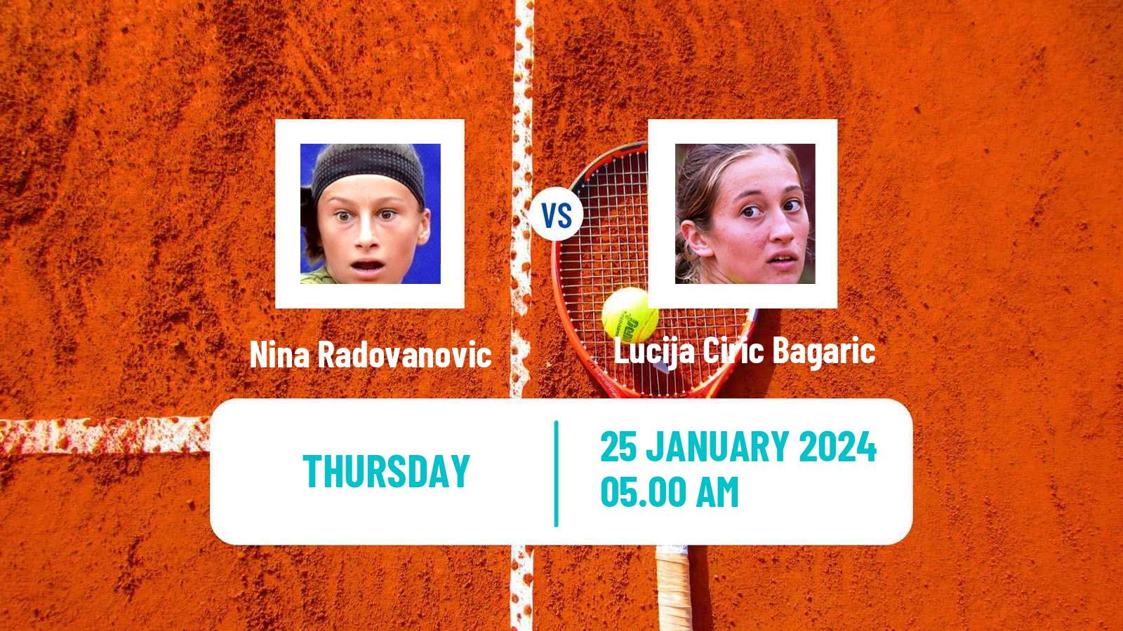 Tennis ITF W35 Monastir 2 Women Nina Radovanovic - Lucija Ciric Bagaric