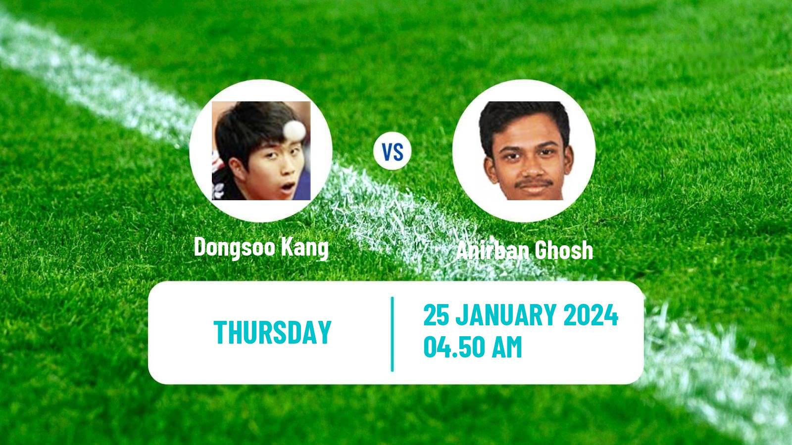 Table tennis Wtt Star Contender Goa Men Dongsoo Kang - Anirban Ghosh