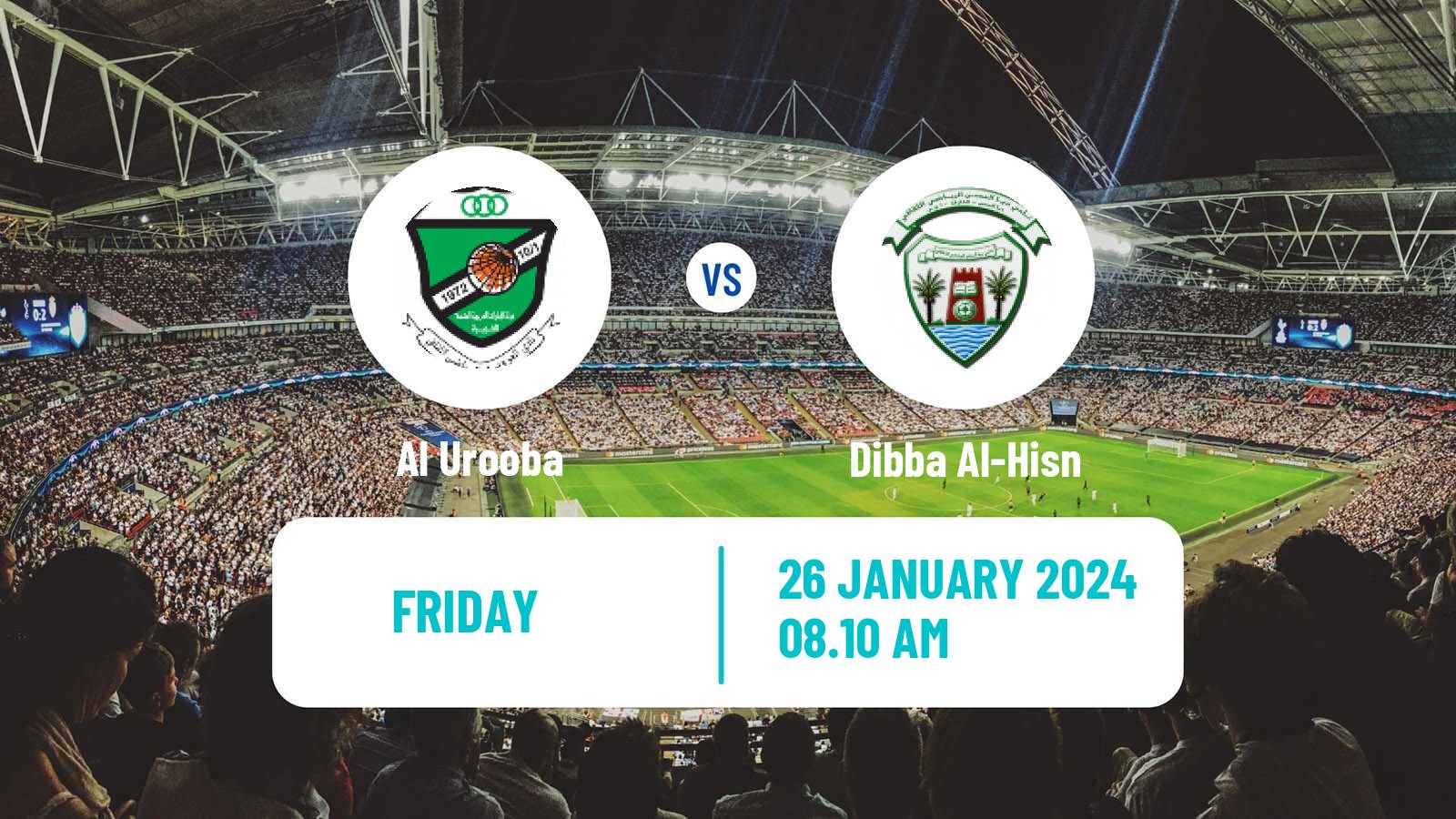 Soccer UAE Division 1 Al Urooba - Dibba Al-Hisn