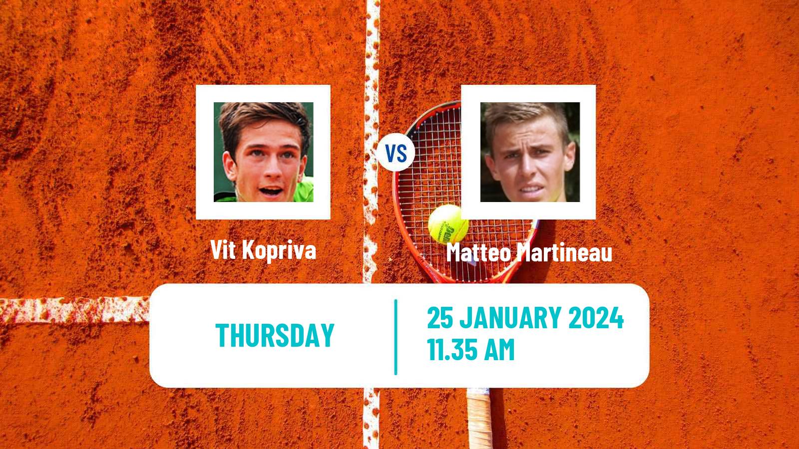 Tennis Quimper Challenger Men Vit Kopriva - Matteo Martineau