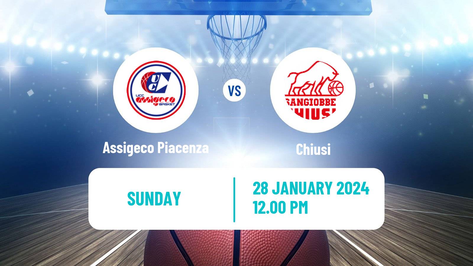 Basketball Italian Serie A2 Basketball Assigeco Piacenza - Chiusi