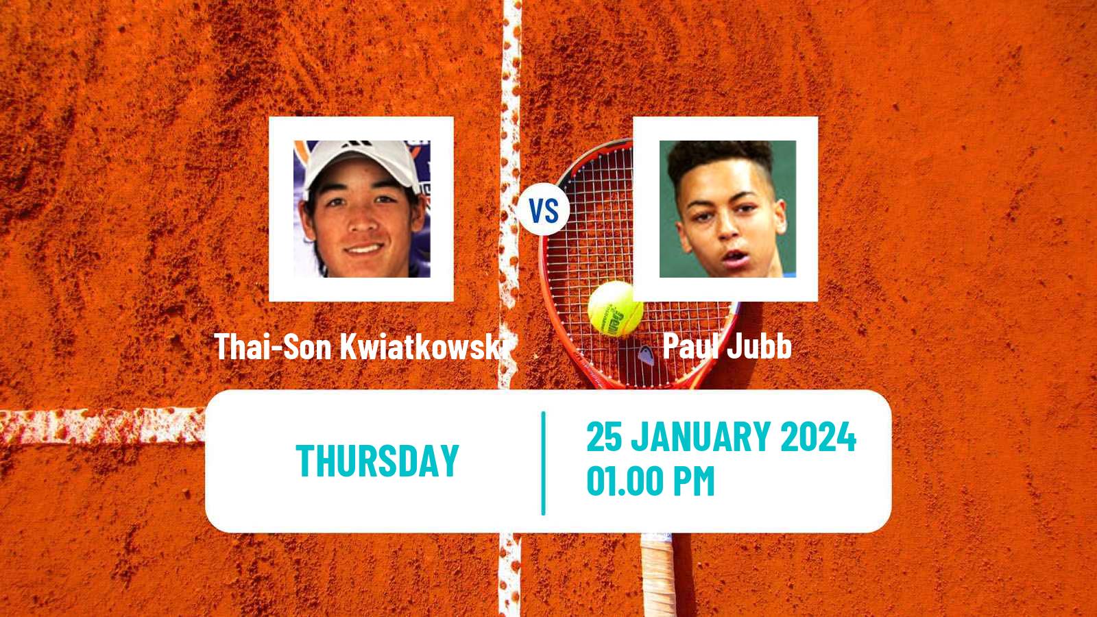 Tennis Indian Wells 2 Challenger Men Thai-Son Kwiatkowski - Paul Jubb