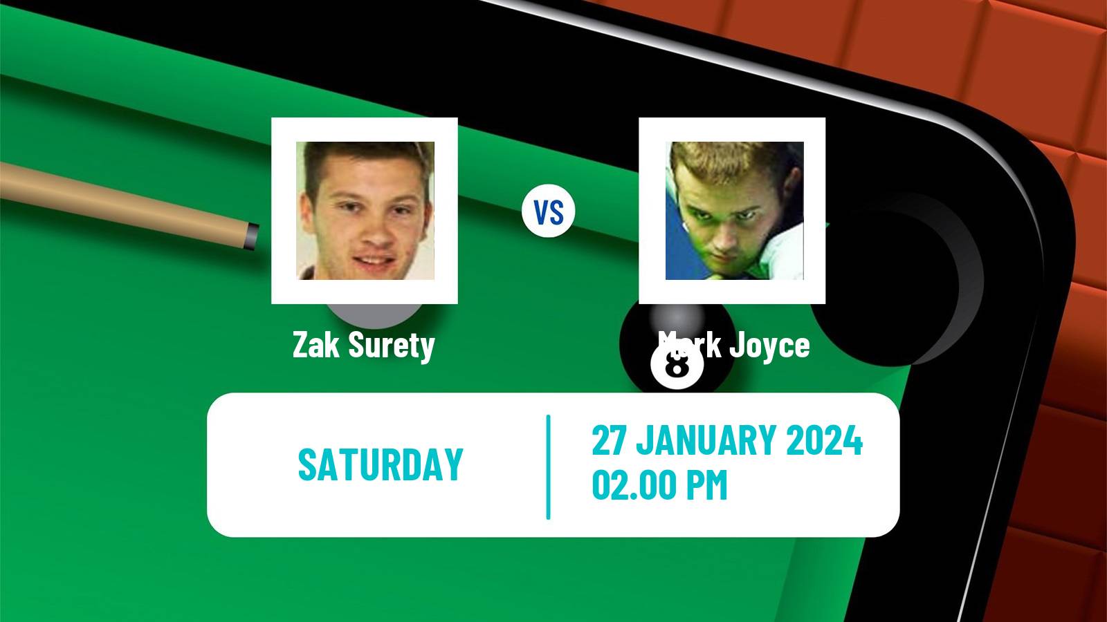 Snooker Welsh Open Zak Surety - Mark Joyce