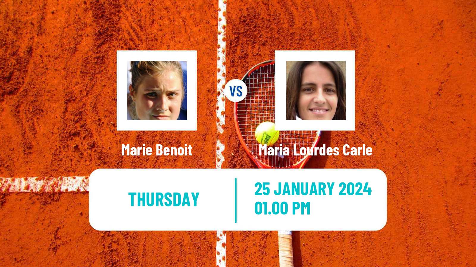 Tennis ITF W75 H Vero Beach Fl Women Marie Benoit - Maria Lourdes Carle