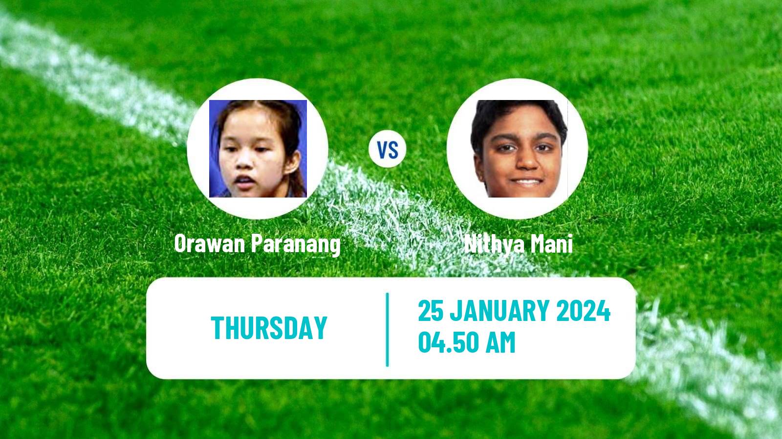 Table tennis Wtt Star Contender Goa Women Orawan Paranang - Nithya Mani