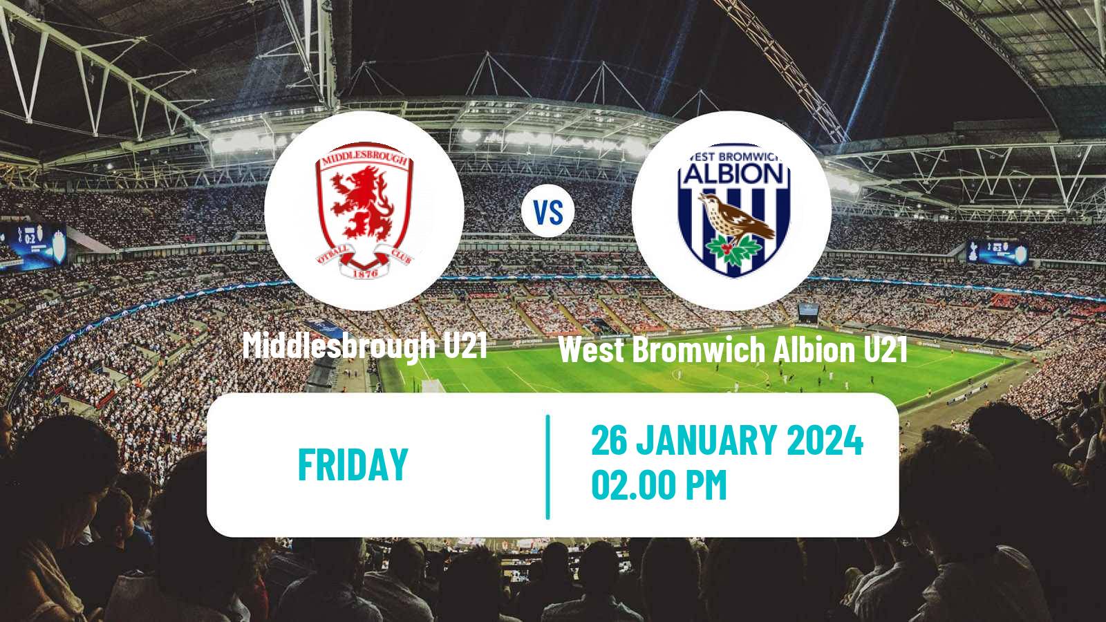 Soccer English Premier League 2 Middlesbrough U21 - West Bromwich Albion U21