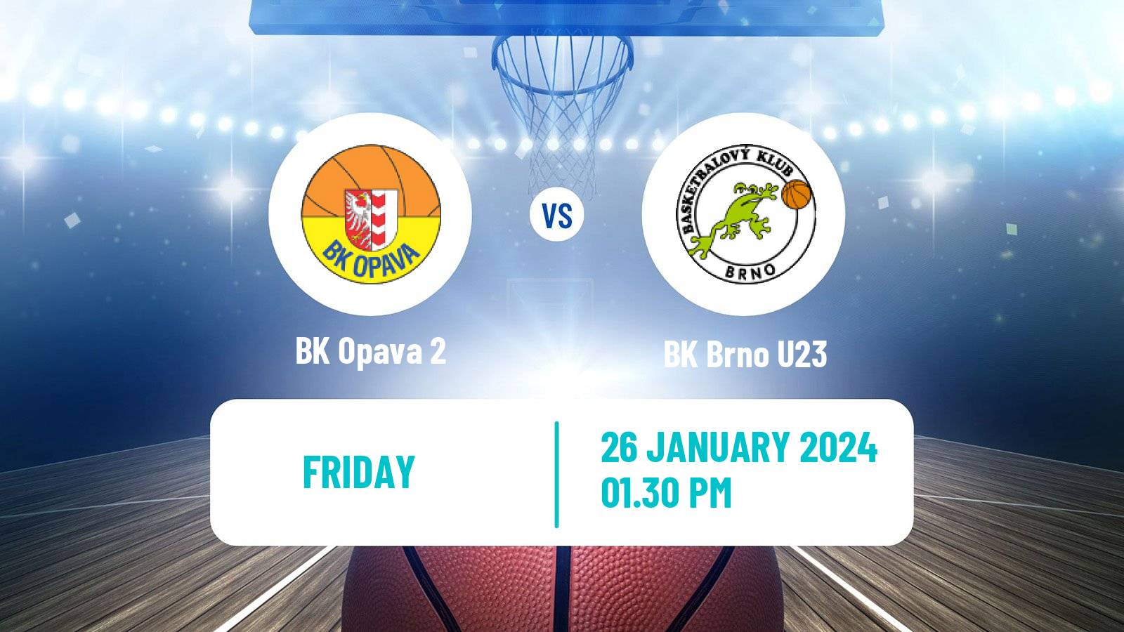 Basketball Czech 1 Liga Basketball Opava 2 - Brno U23