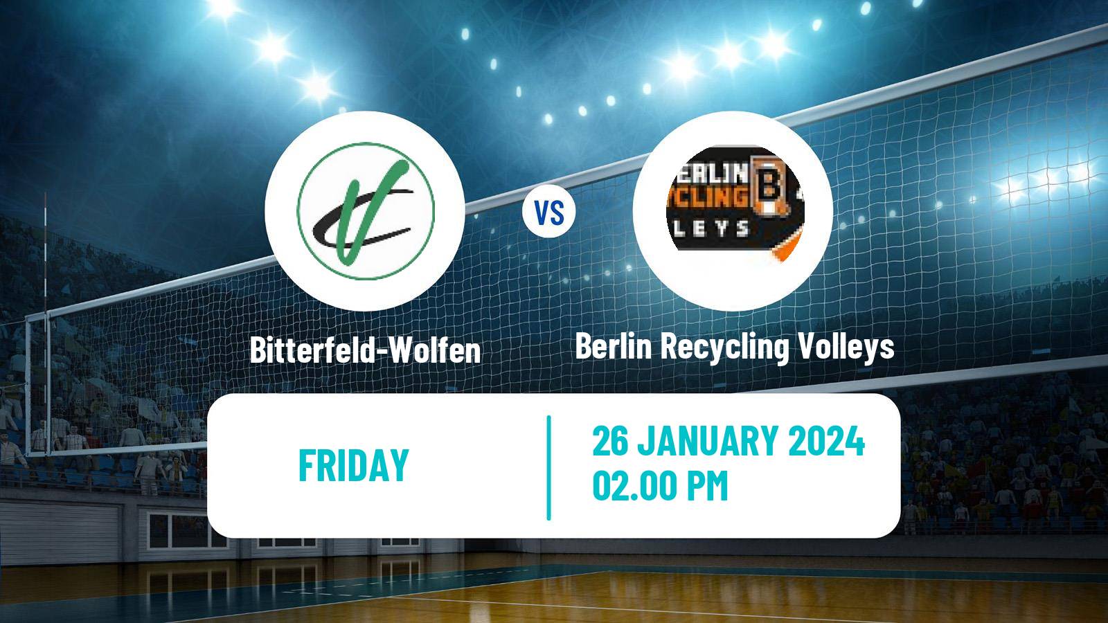 Volleyball German Bundesliga Volleyball Bitterfeld-Wolfen - Berlin Recycling Volleys