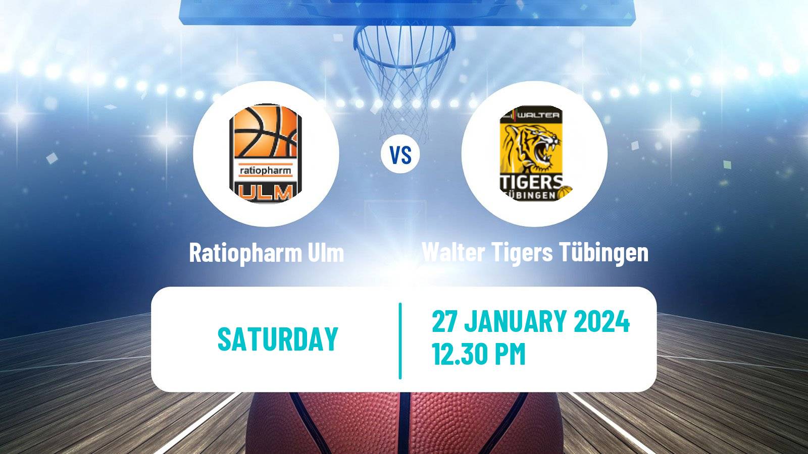 Basketball German BBL Ratiopharm Ulm - Walter Tigers Tübingen