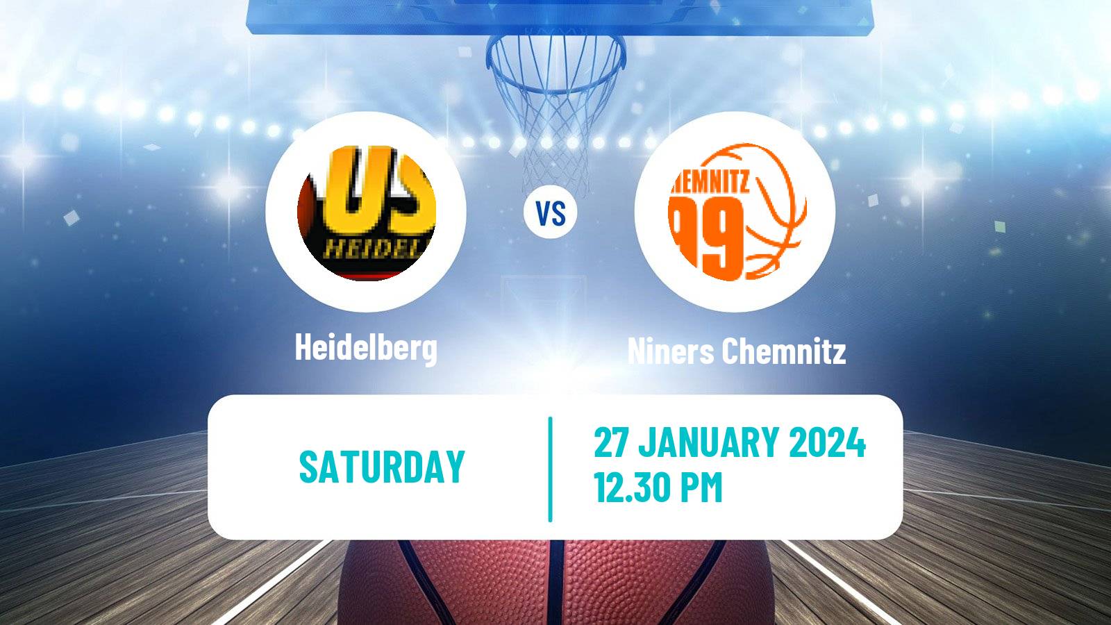 Basketball German BBL Heidelberg - Niners Chemnitz