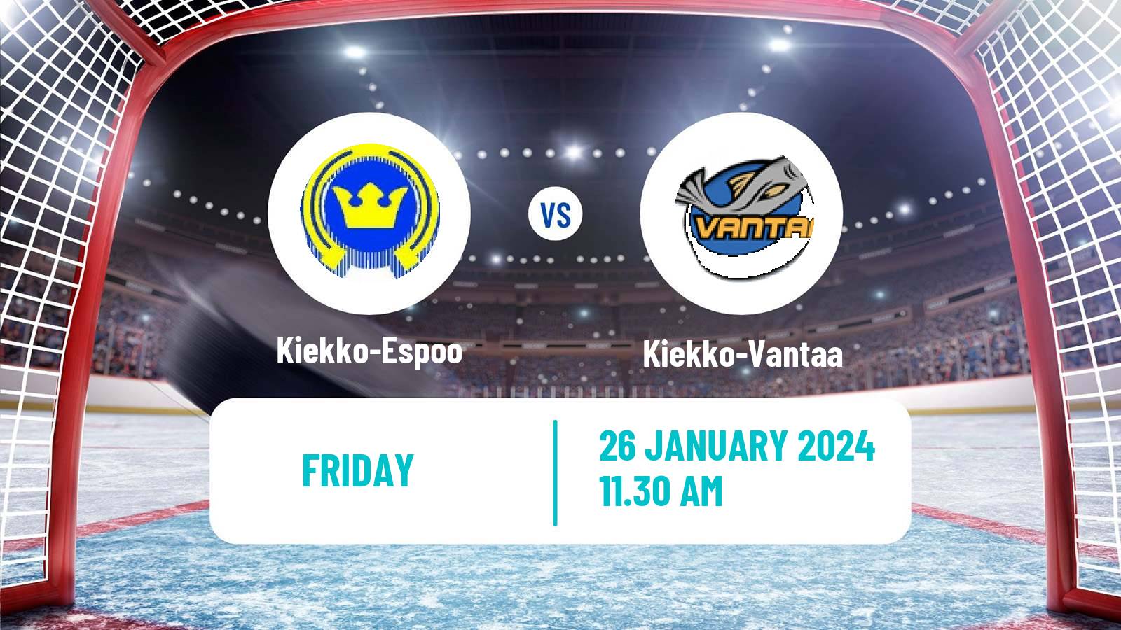 Hockey Finnish Mestis Kiekko-Espoo - Kiekko-Vantaa