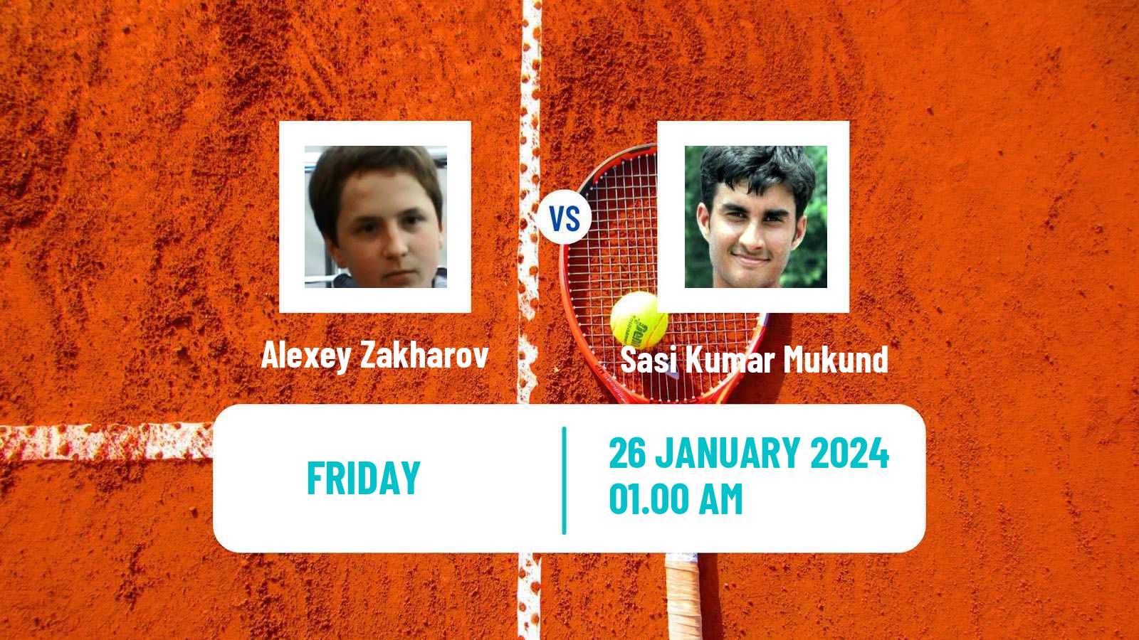 Tennis ITF M25 Chennai Men Alexey Zakharov - Mukund Sasikumar