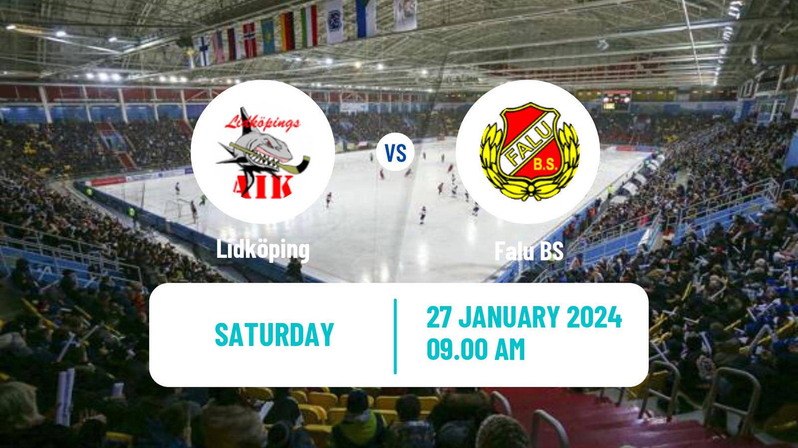 Bandy Swedish Allsvenskan Bandy Lidköping - Falu