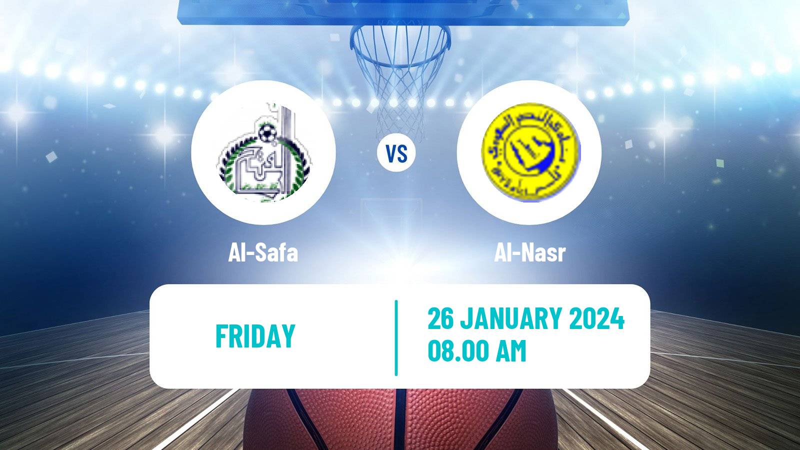 Basketball Saudi Premier League Basketball Al-Safa - Al-Nasr