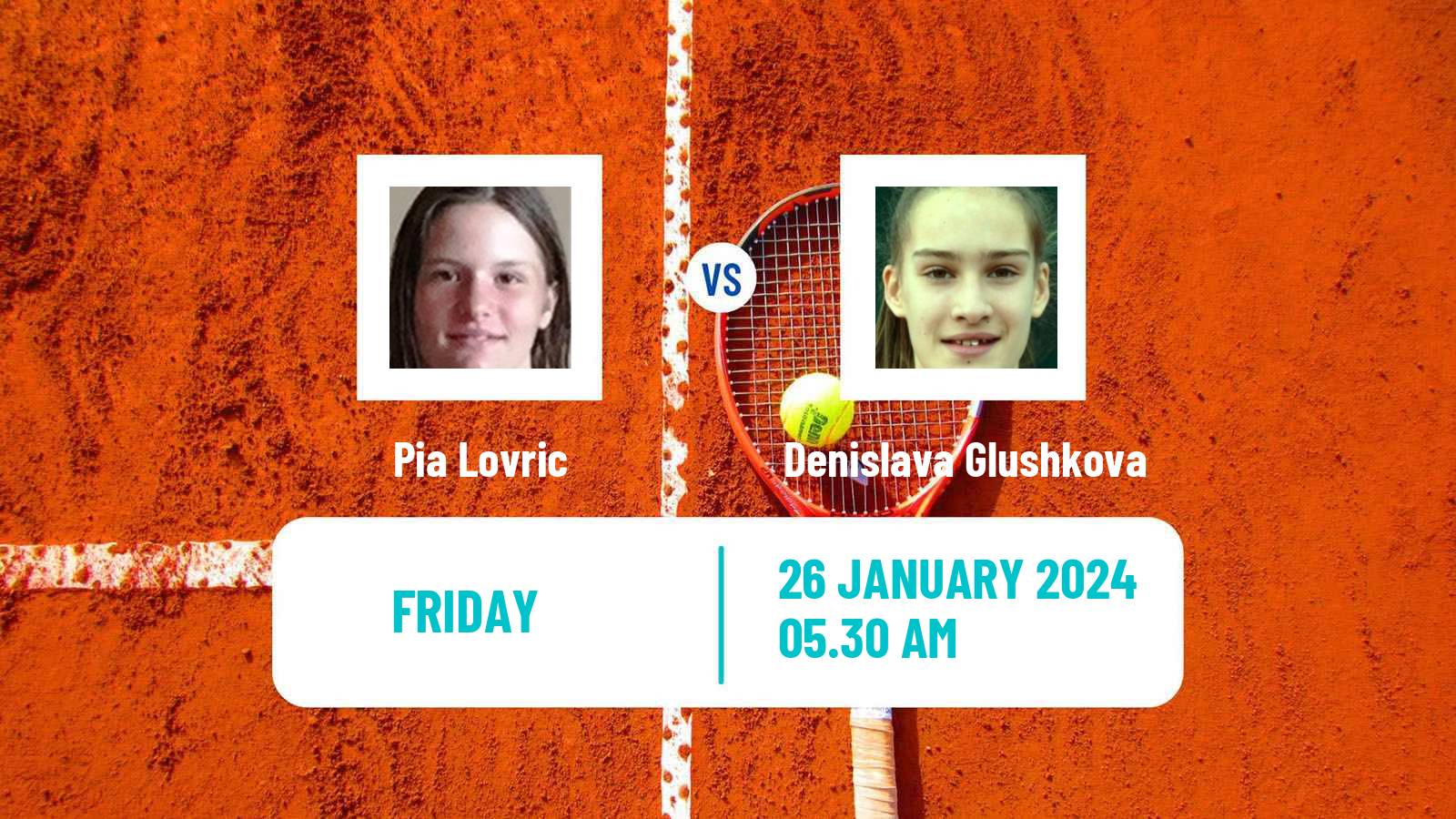 Tennis ITF W15 Antalya Women Pia Lovric - Denislava Glushkova