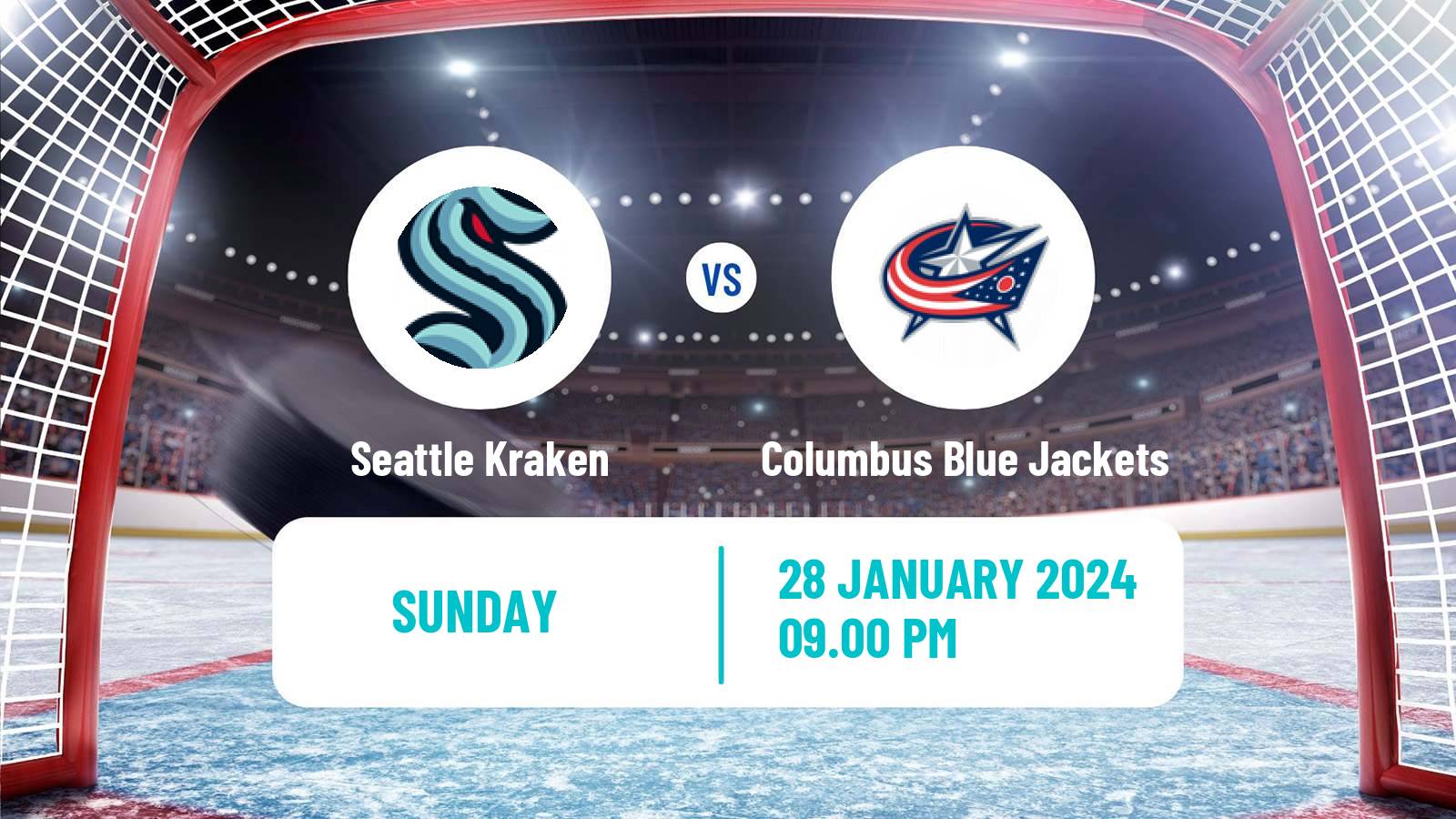 Hockey NHL Seattle Kraken - Columbus Blue Jackets