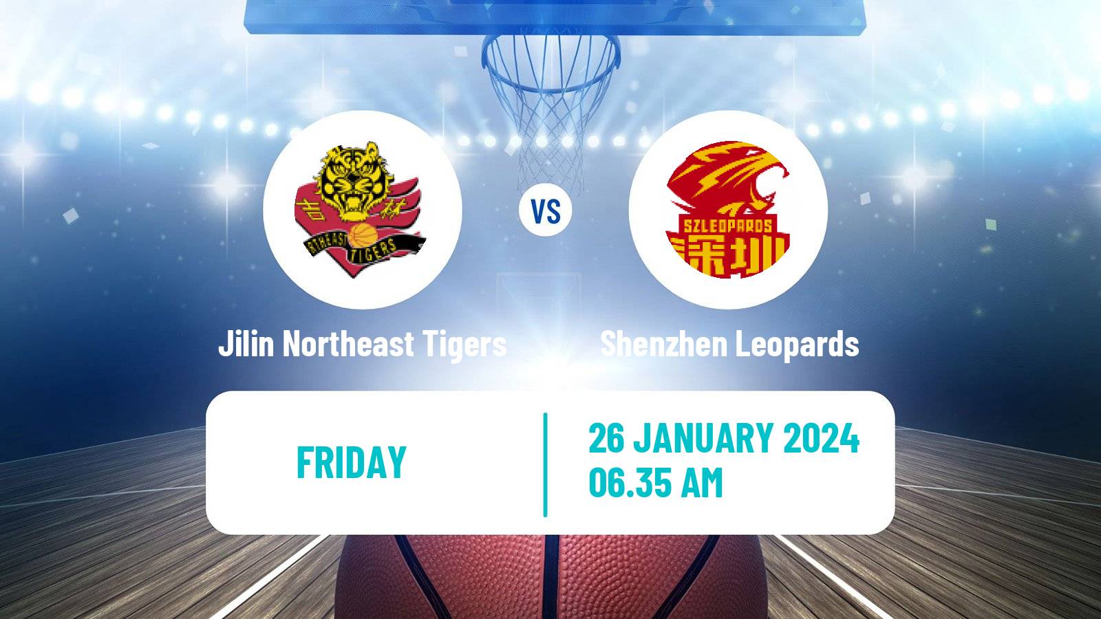 Basketball CBA Jilin Northeast Tigers - Shenzhen Leopards