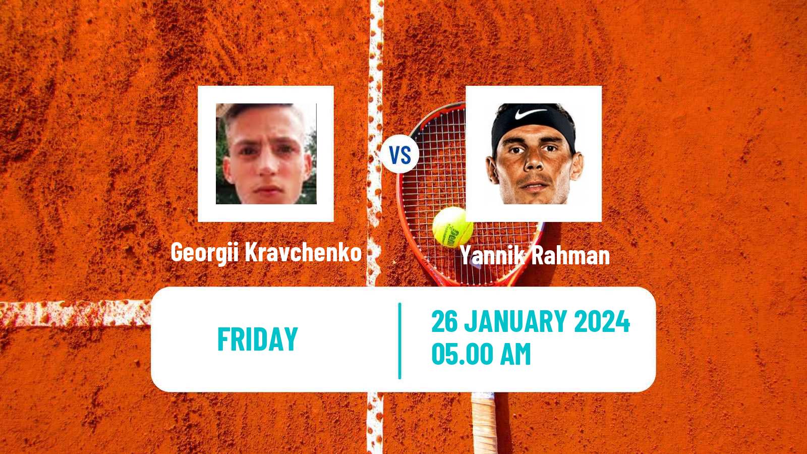 Tennis ITF M15 Manacor 3 Men Georgii Kravchenko - Yannik Rahman