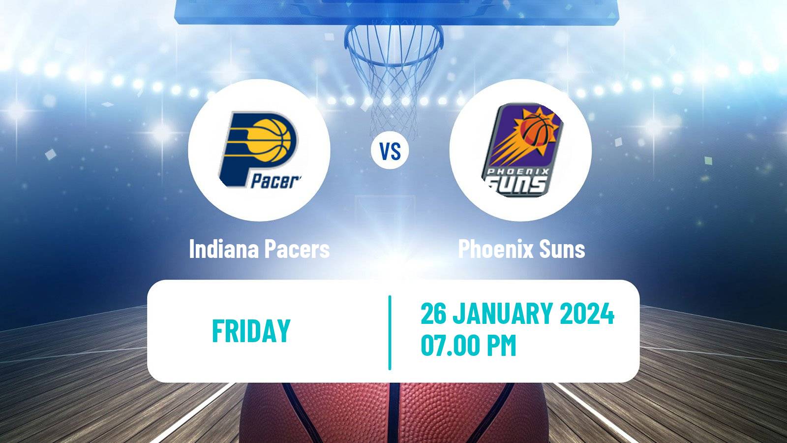 Basketball NBA Indiana Pacers - Phoenix Suns