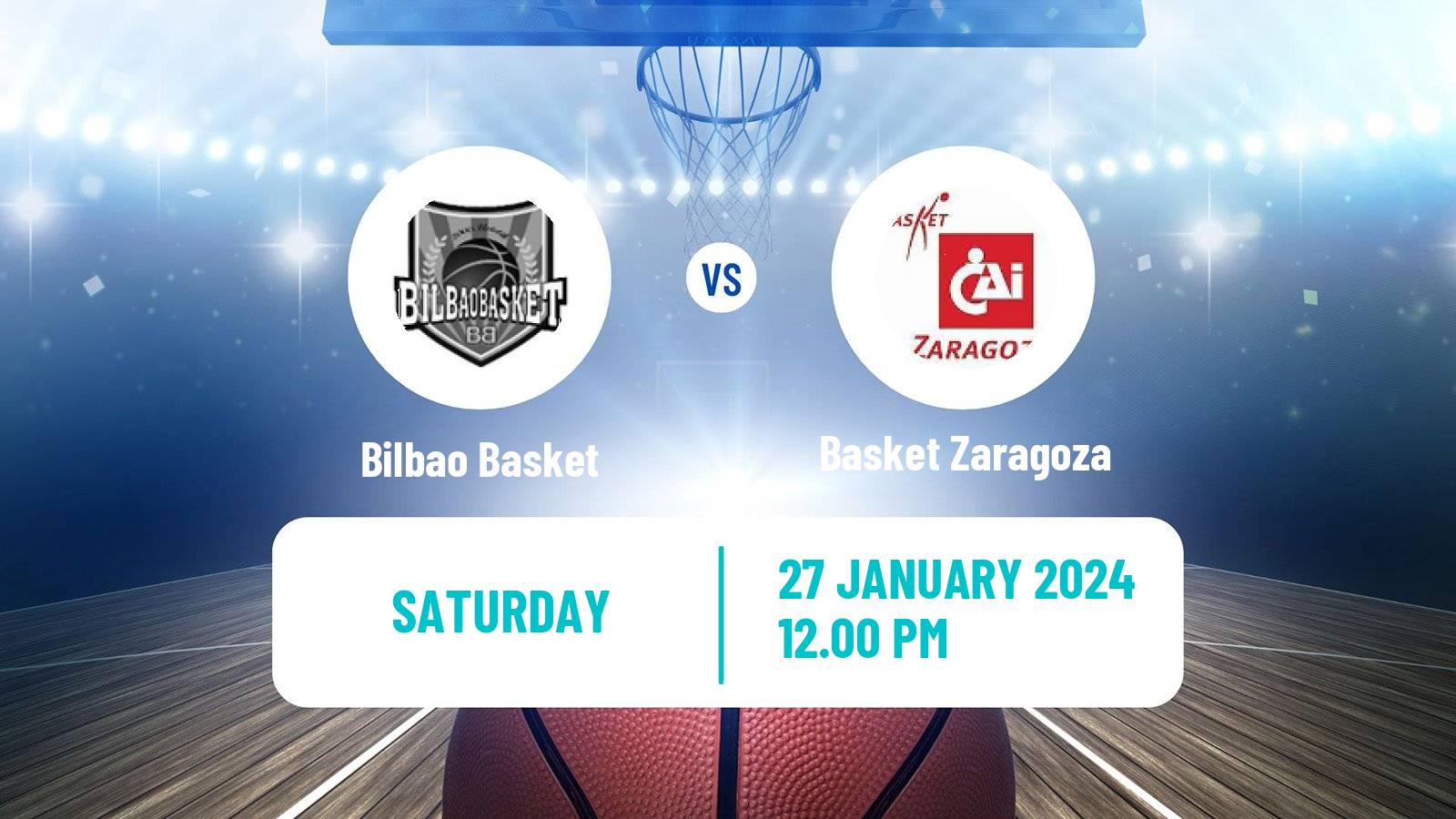 Basketball Spanish ACB League Bilbao Basket - Basket Zaragoza