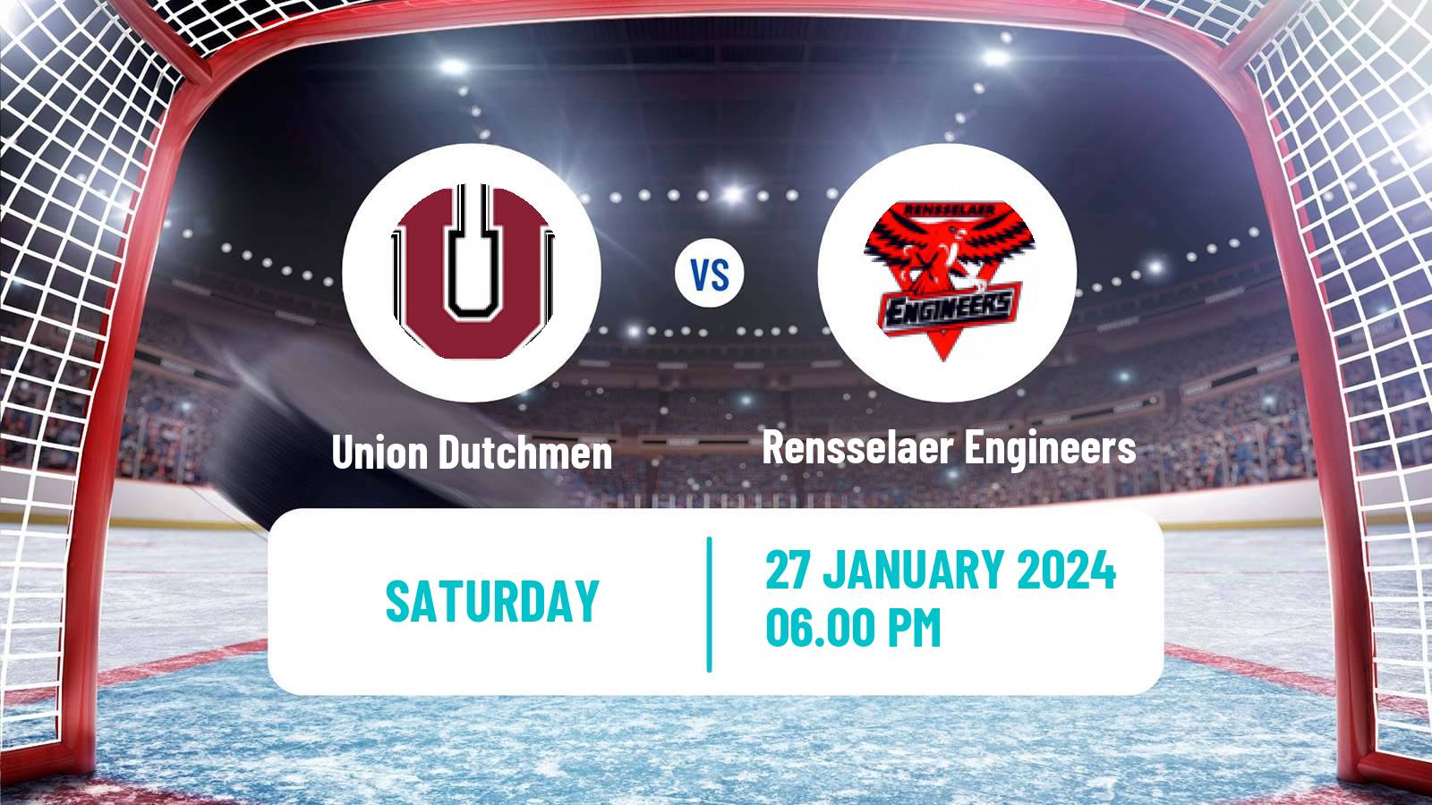 Hockey NCAA Hockey Union Dutchmen - Rensselaer Engineers