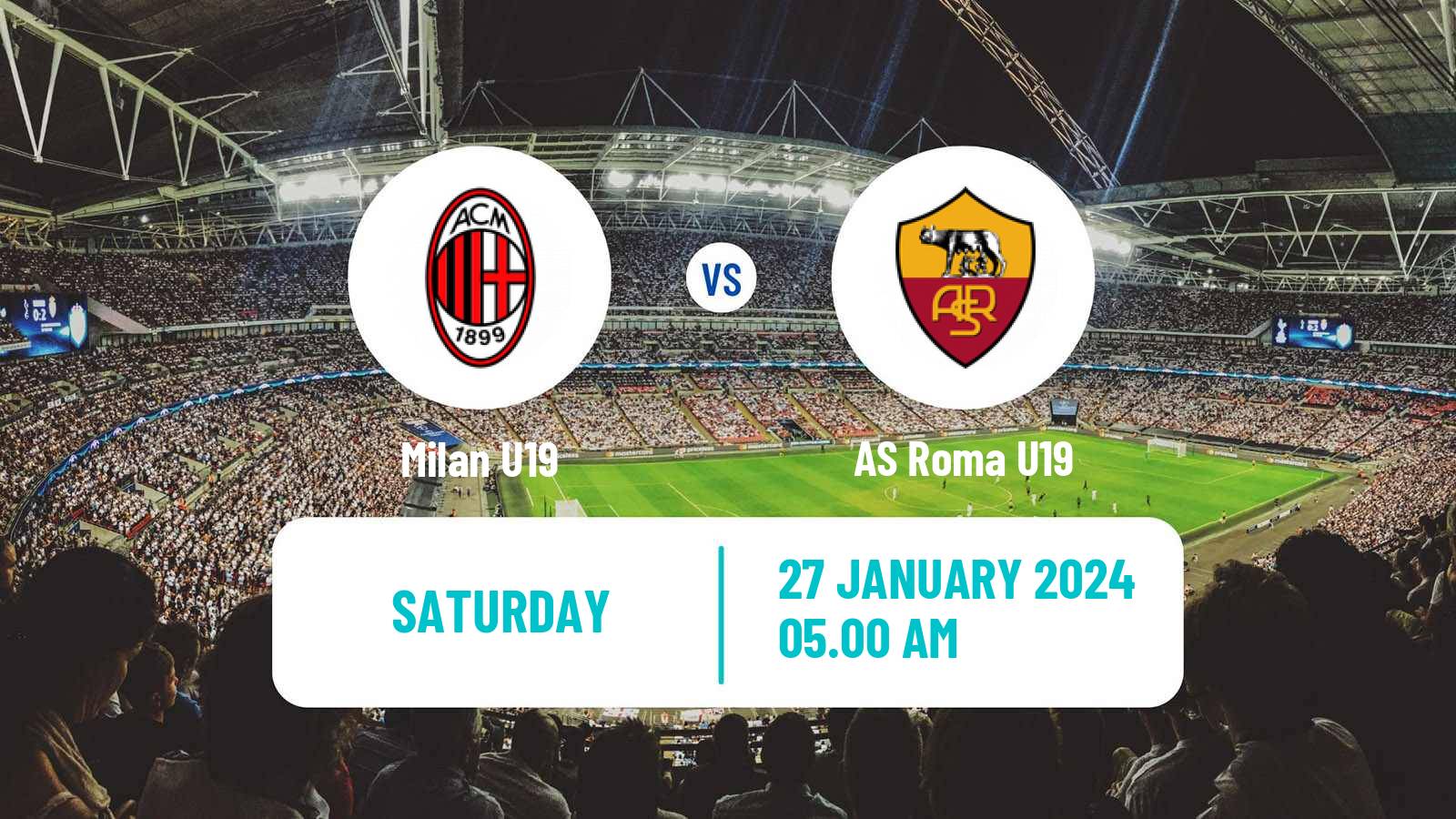 Soccer Italian Primavera 1 Milan U19 - Roma U19