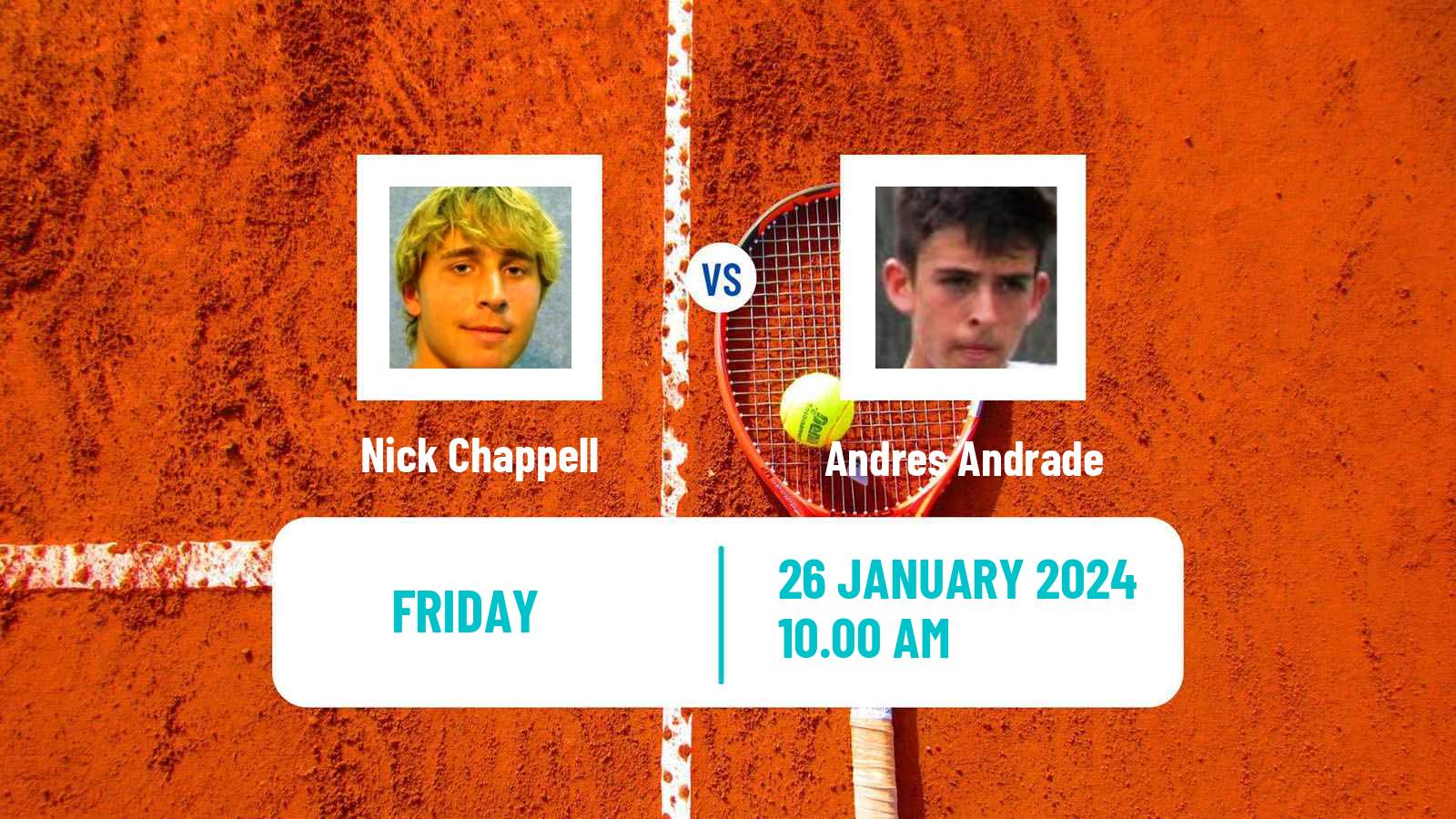 Tennis ITF M25 Wesley Chapel Fl Men Nick Chappell - Andres Andrade