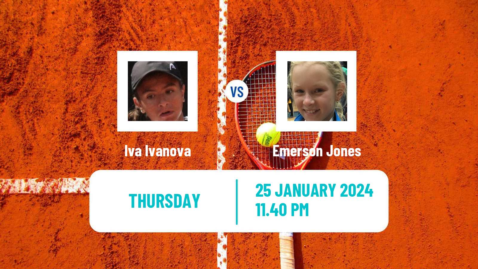 Tennis Girls Singles Australian Open Iva Ivanova - Emerson Jones