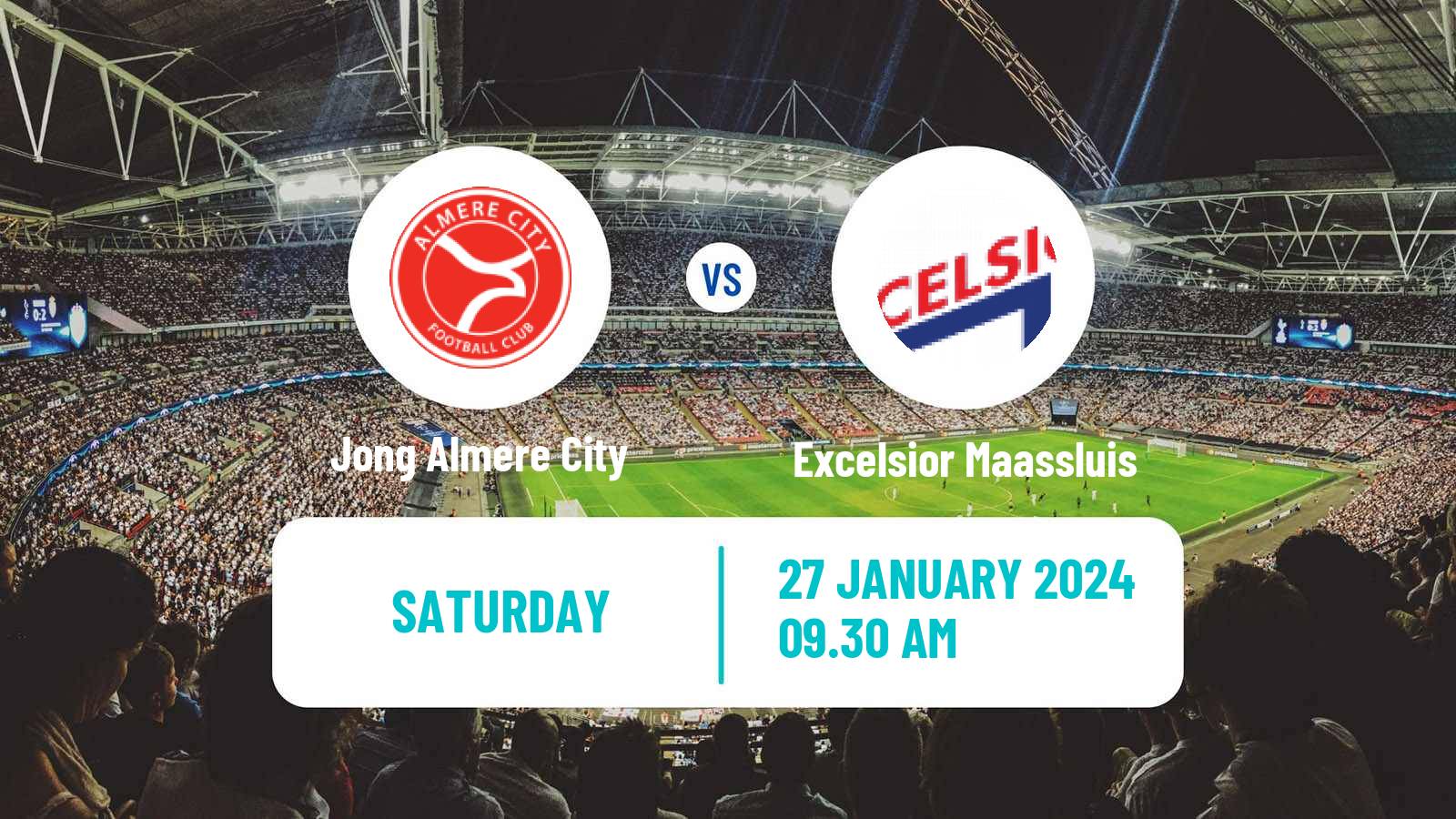 Soccer Dutch Tweede Divisie Jong Almere City - Excelsior Maassluis