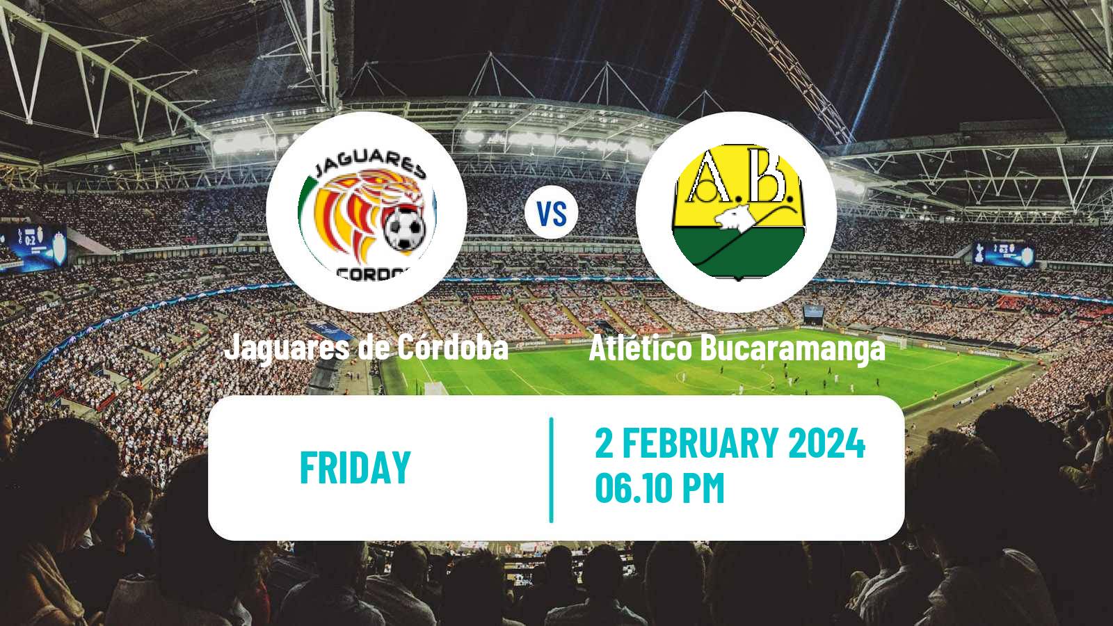 Soccer Colombian Primera A Jaguares de Córdoba - Atlético Bucaramanga