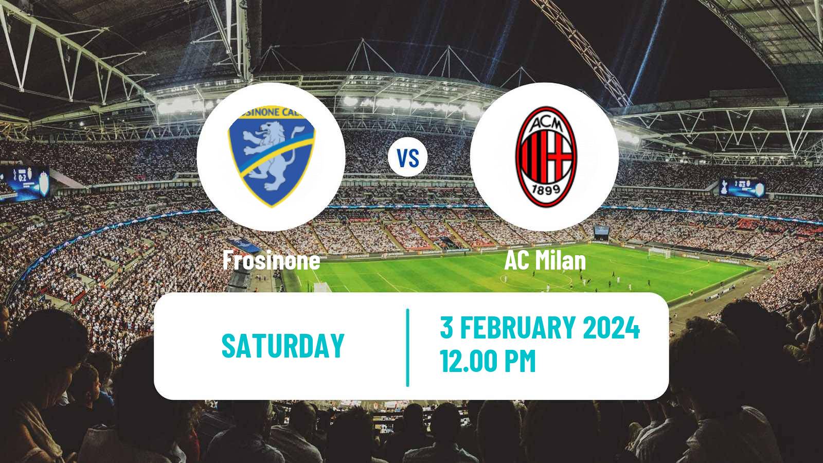 Soccer Italian Serie A Frosinone - Milan