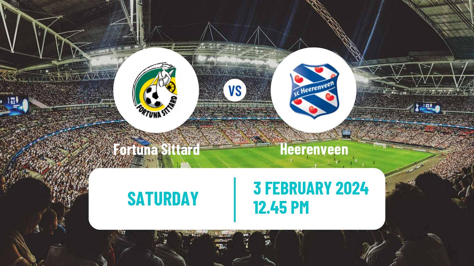 Soccer Dutch Eredivisie Fortuna Sittard - Heerenveen