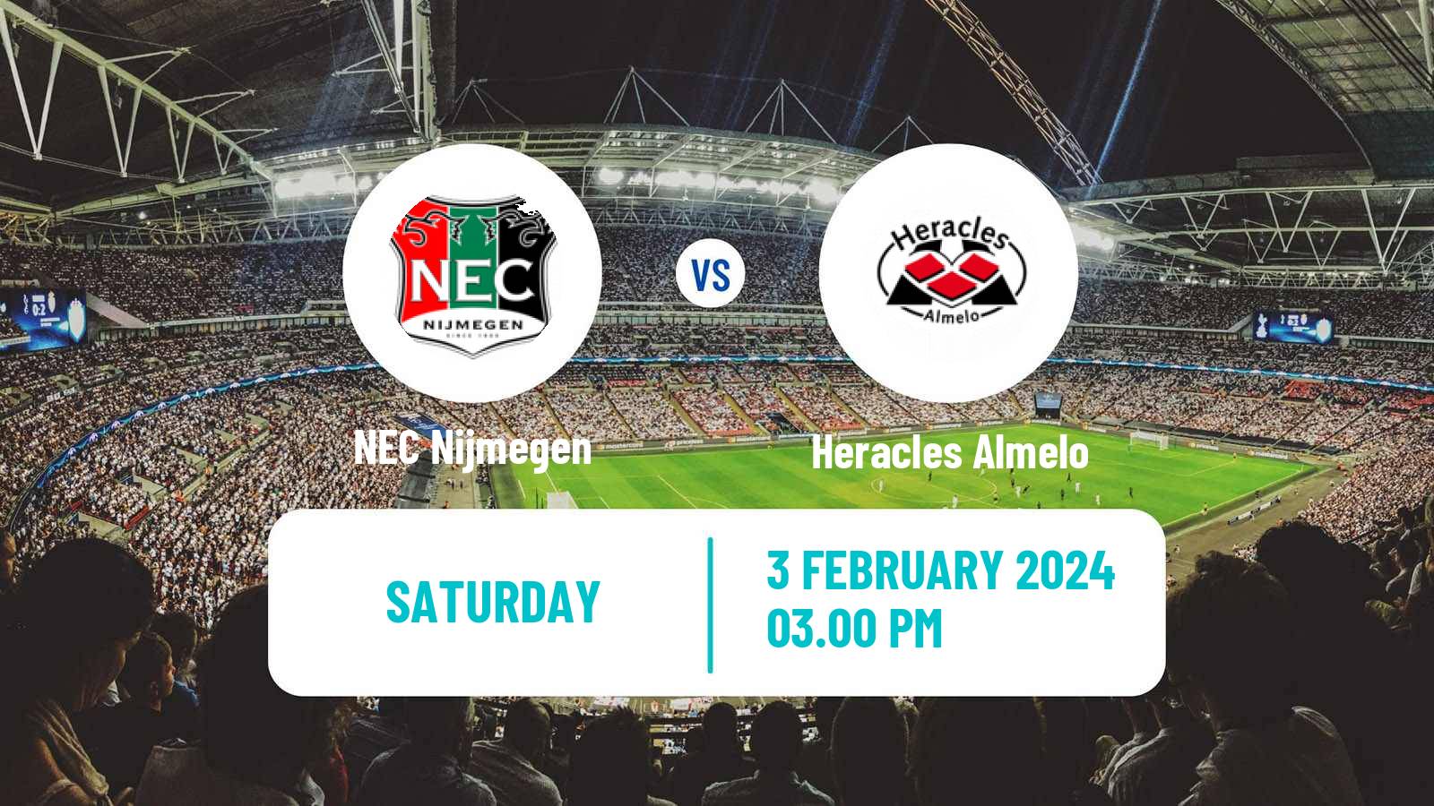 Soccer Dutch Eredivisie NEC Nijmegen - Heracles Almelo