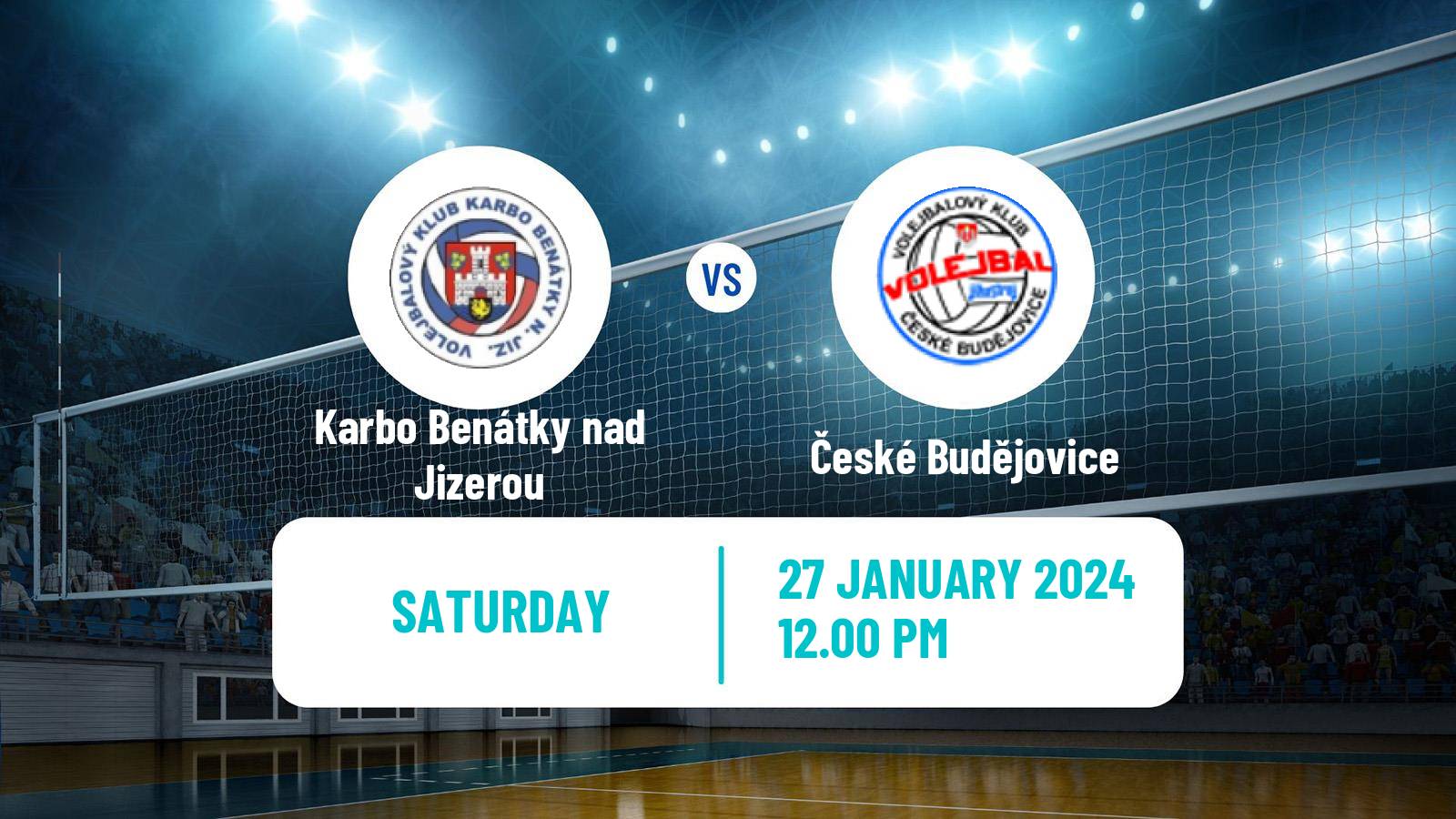 Volleyball Czech Extraliga Volleyball Karbo Benátky nad Jizerou - České Budějovice