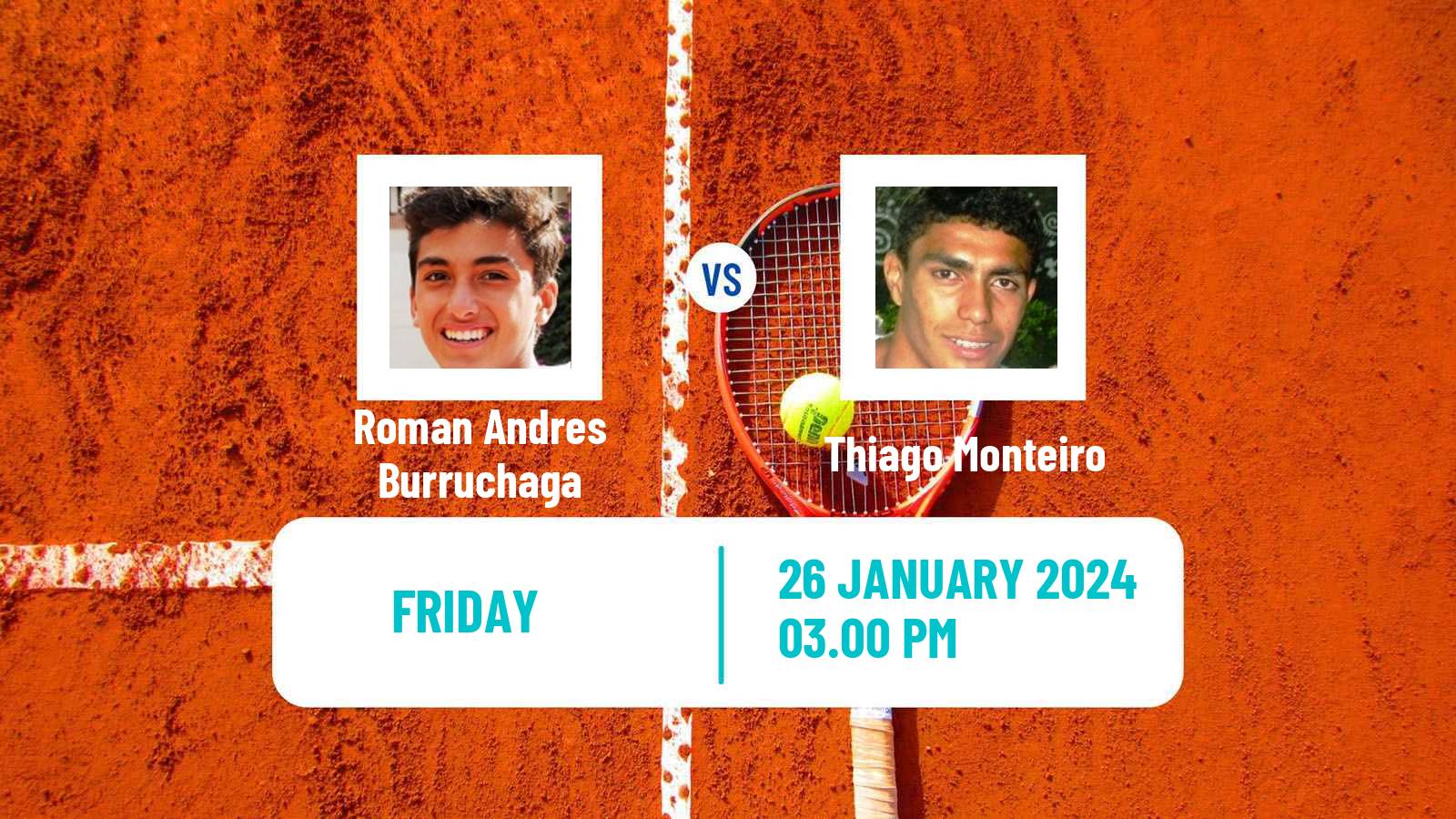 Tennis Punta Del Este Challenger Men Roman Andres Burruchaga - Thiago Monteiro